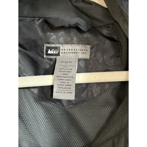 REI Elements Lightweight Full Zip Rain Ski Jacket w/ Removable Hood Sz XL Cinch - Picture 2 of 9